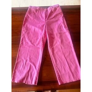 Tribal Pink Stretch Wide Leg Cropped Pants Women's 10 Y2K Resort